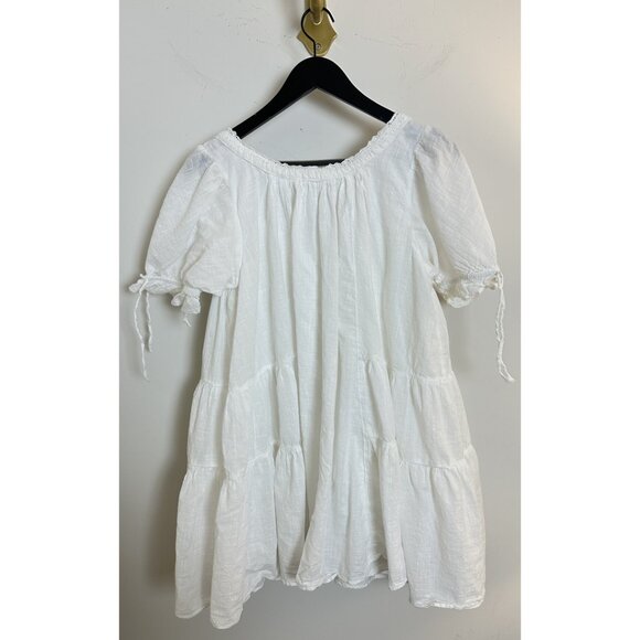 FREE PEOPLE Sandy Shores Babydoll Dress in Ivory Size Medium - Picture 8 of 14